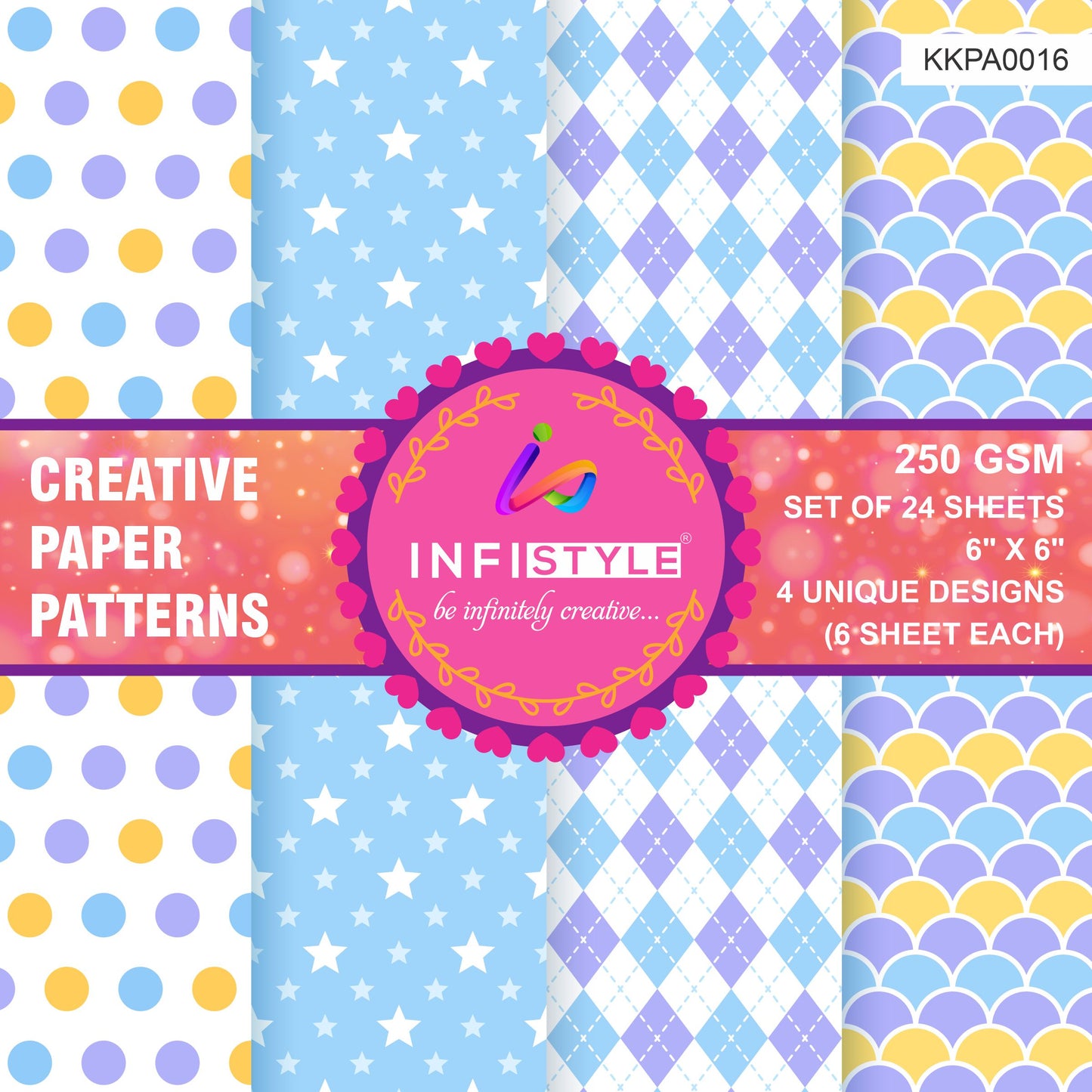 Scrapbook Craft Paper Pack of 24