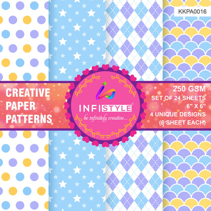 Scrapbook Craft Paper Pack of 24