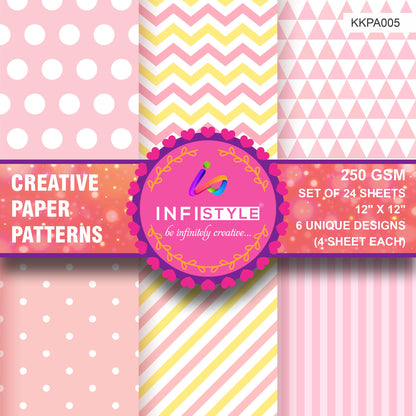 Scrapbooking Craft Paper Pack of 24