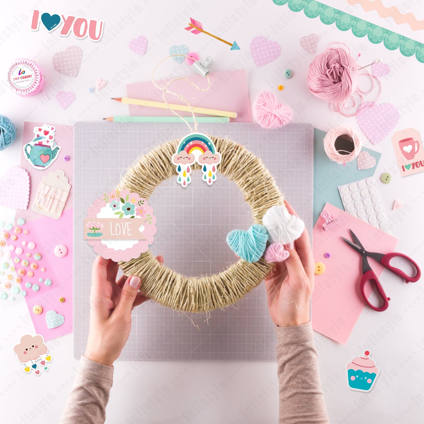 Dreamer Scrapbook Die Cut Elements Sheet 2 Elements Sheet Embellishment Tag 300 GSM Sheets 6x12 inches