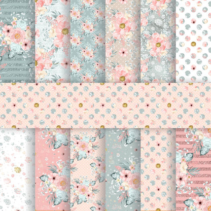 Pastel Paper Pattern Pack of 24 Sheet