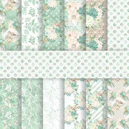 Pastel Paper Pattern Pack of 24 Sheet