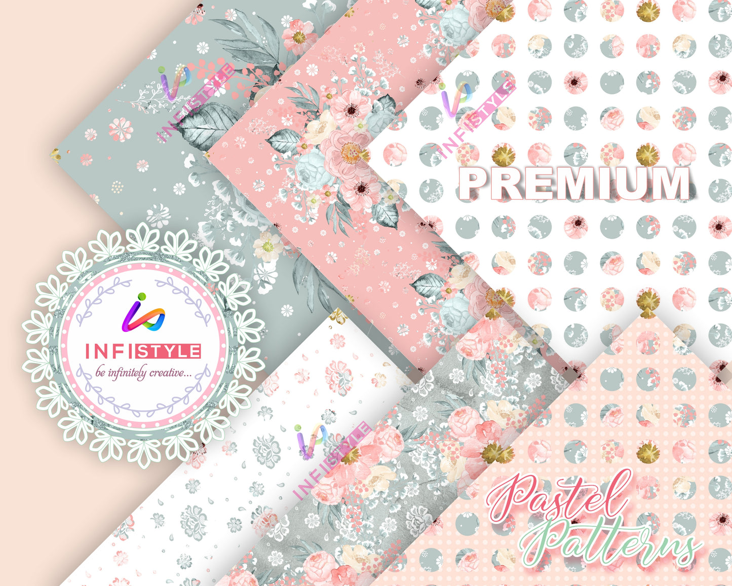 Pastel Paper Pattern Pack of 24 Sheet