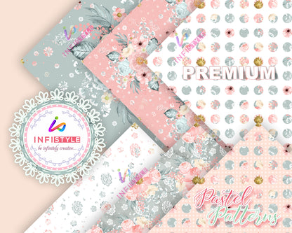 Pastel Paper Pattern Pack of 24 Sheet