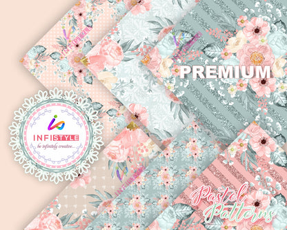 Pastel Paper Pattern Pack of 24 Sheet