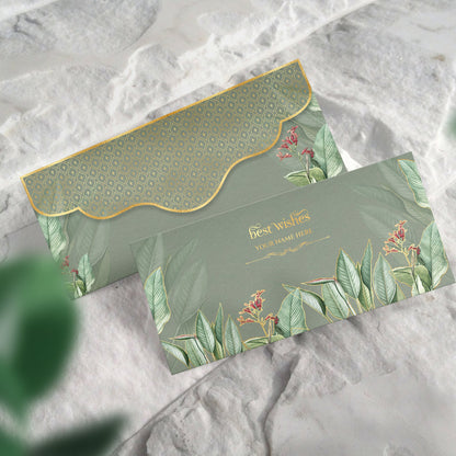 Luxury Shagun Envelopes | Tropical Gold Set