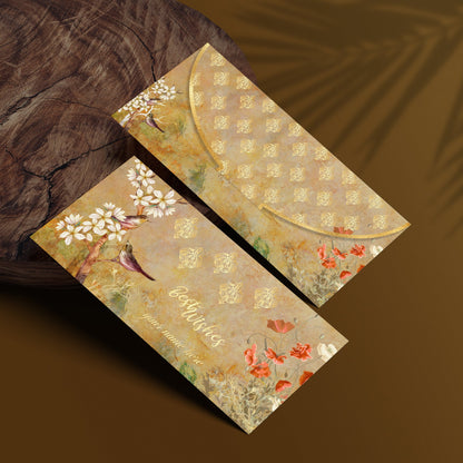 Golden Floral Shagun Envelope